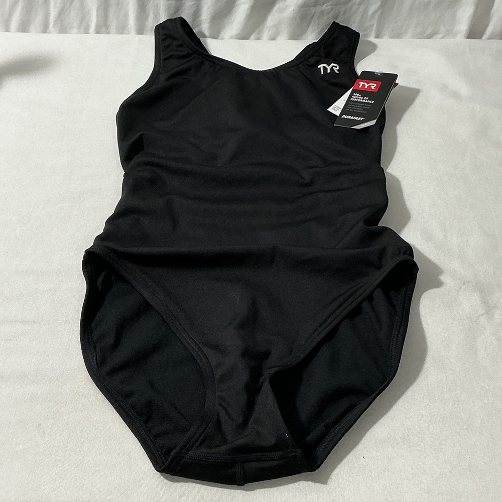 TYR Black Girls' Classic One-Piece Swim Suit